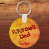 Porte-clés Football Papa mignon Personnalisé (Verso)