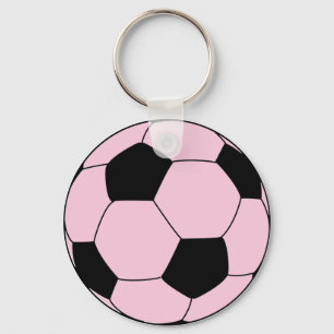 Porte-clés Football rose