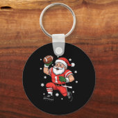 Porte-clés Football Santa Claus Lineman Christmas Quarterback (Recto)
