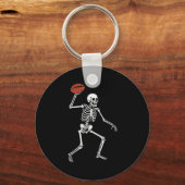 Porte-clés Football Skeleton Playing Football Halloween Skull (Recto)