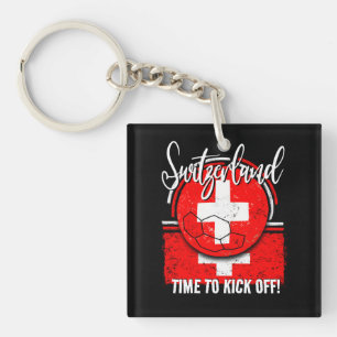 Porte-clés Football Suisse Drapeau, Football Suisse Rétro