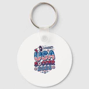 Porte-clés Football USA 2026 Typographie de pays gras Soccer