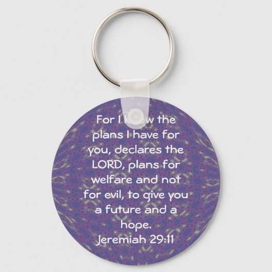Porte-clés For I know the plans I have  - Jeremiah 29:11 (Recto)