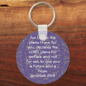 Porte-clés For I know the plans I have  - Jeremiah 29:11 (Recto)
