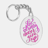 Porte-clés Force de sensibilisation au cancer (Devant gauche)