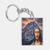 Porte-clés Force Divine : Le Seigneur Est Mon Rocher (Devant gauche)