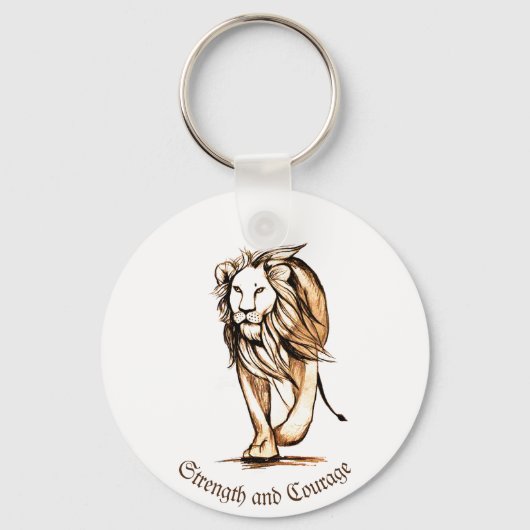 Porte-clés Force et courage (Recto)