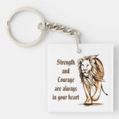 Porte-clés Force et courage (Devant)