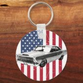 Porte-clés Ford Fair-lane drapeau américain (Recto)