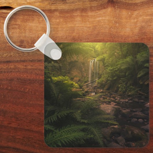 Porte-clés Forêt | Cascade Sunlight Highlights (Recto)