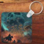 Porte-clés Forêt de fantasy sombre (Verso)