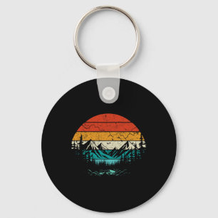 Porte-clés Forêt de montagne de camping de nature de coucher