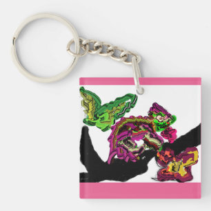 Porte-clés Forêt de pluie Chameleon fun