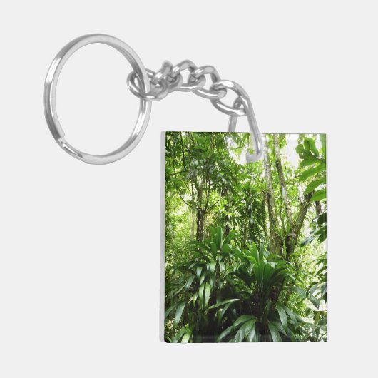 Porte-clés Forêt de pluie dominicaine I Nature verte tropical (Devant gauche)