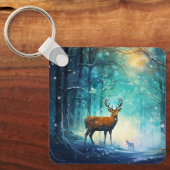 Porte-clés Forêt enneigée magique Art-82109 (Recto)