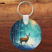 Porte-clés Forêt enneigée magique Art-82109 (Recto)