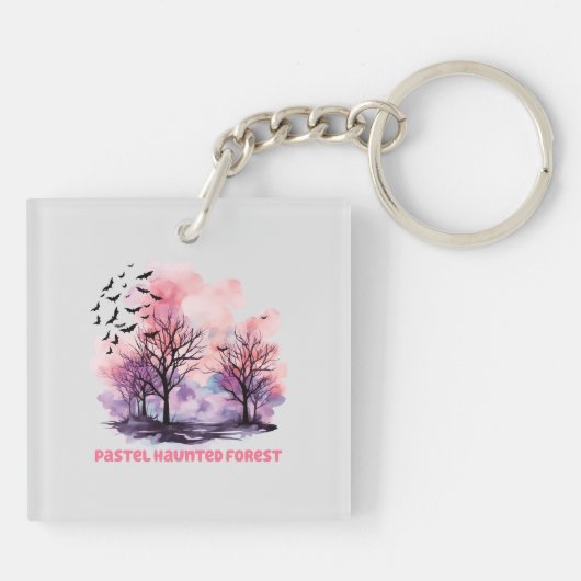 Porte-clés Forêt hôtelière Pastel (Dos)