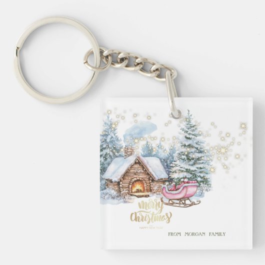 Porte-clés Forêt House Sleigh (Devant)