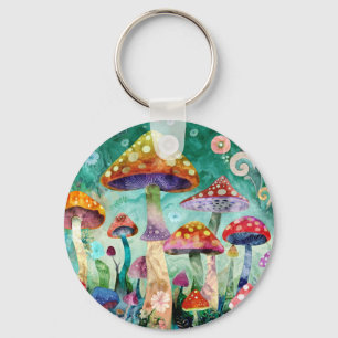 Porte-clés Forêt magique des champignons