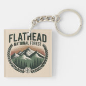 Porte-clés Forêt nationale de Flathead Montana Wilderness (Dos)