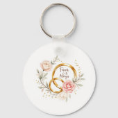 Porte-clés Forever & Always – Bagues de mariage romantiques A (Recto)