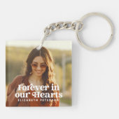 Porte-clés Forever in our Hearts Simple Photo personnalisée M (Dos)