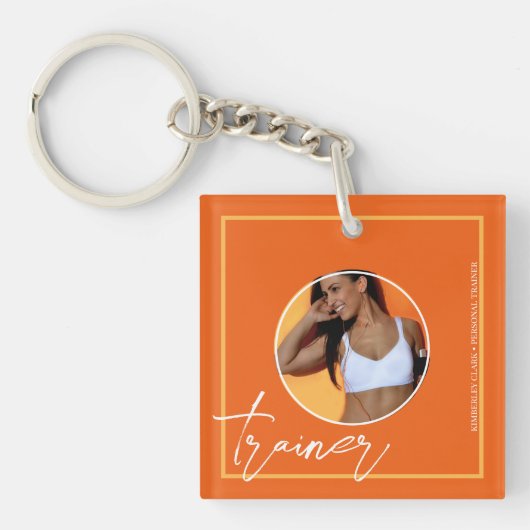 Porte-clés Formateur personnel | Porte - clé de code QR à thè (Devant)