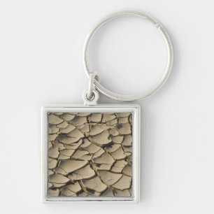 Porte-clés Formation de boue craquée dans le plancher de la 