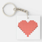 Porte-clés Forme cardiaque Valentines (Devant)