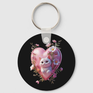 Porte-clés Forme de cœur mignonne avec un design unisexe drôl