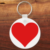 Porte-clés Forme de cœur rouge amour classique minimalisme (Recto)