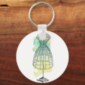 Porte-clés Forme de mannequin à l'aquarelle (Recto)