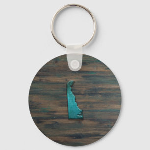 Porte-clés Forme d'état Delaware Turquoise