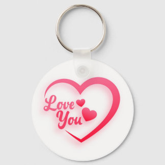 Porte-clés Forme du coeur Vous aimez