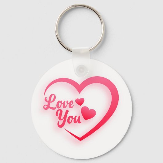 Porte-clés Forme du coeur Vous aimez (Recto)