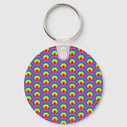 Porte-clés Formes colorées Abstraites (Recto)
