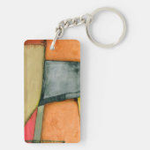 Porte-clés Formes géométriques colorées contemporaines (Dos)