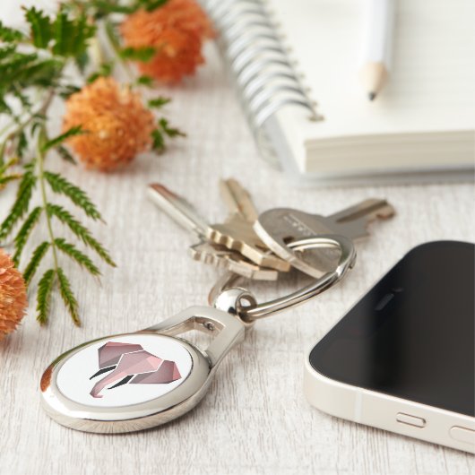 Porte-clés Formes simples Géométrie Tête d'éléphant (Côté )