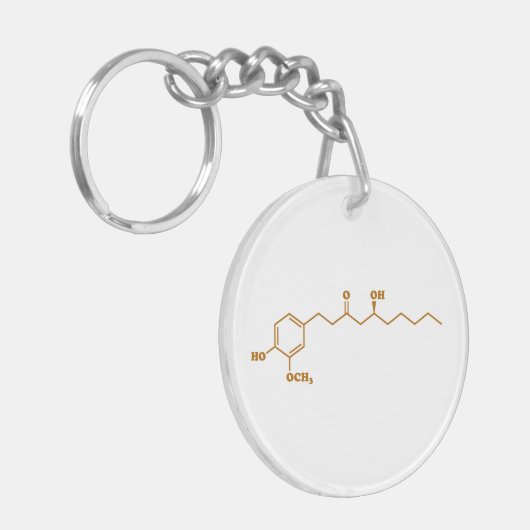 Porte-clés Formule chimique Gingerol Molecule Gingerol (Devant gauche)