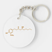 Porte-clés Formule chimique Gingerol Molecule Gingerol (Dos)