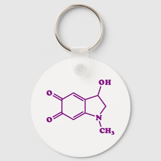 Porte-clés Formule chimique moléculaire adrénochrome (Recto)