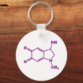 Porte-clés Formule chimique moléculaire adrénochrome (Recto)