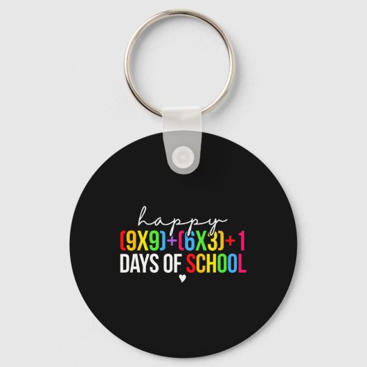 Porte-clés Formule Mathématique 100 Jours D'école Drôle Prof  (Recto)