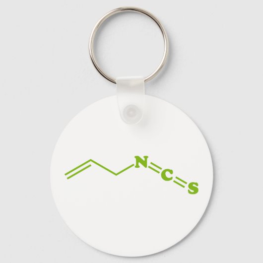 Porte-clés Formule moléculaire de l'isothiocyanate de Wasabi (Recto)