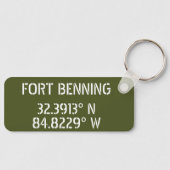 Porte-clés Fort Benning Latitude Longitude (Recto)
