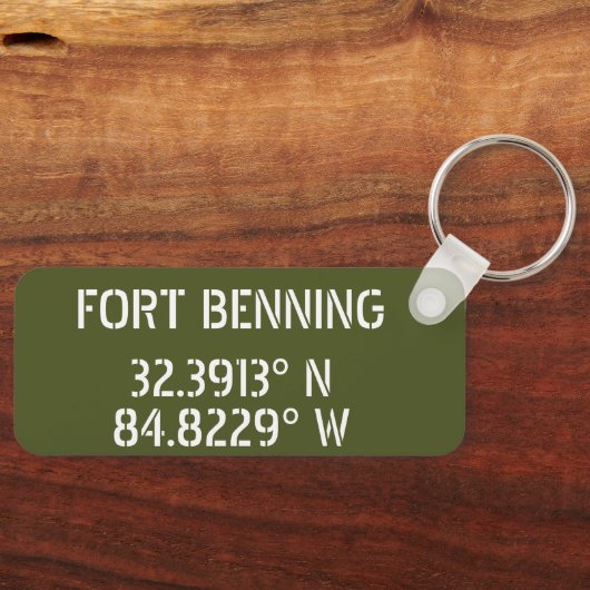 Porte-clés Fort Benning Latitude Longitude (Recto)