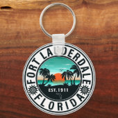 Porte-clés Fort Lauderdale Florida Beach Souvenirs tropicaux (Verso)