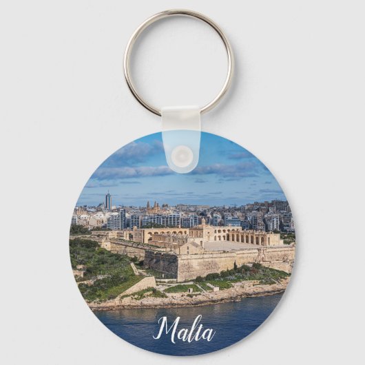 Porte-clés Fort Manoel et Sliema de La Valette, Malte (Recto)