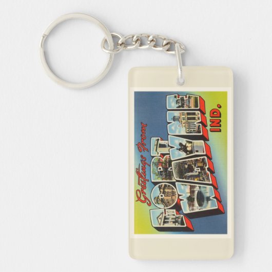 Porte-clés Fort Wayne Indiana DANS le vieux souvenir de (Devant)