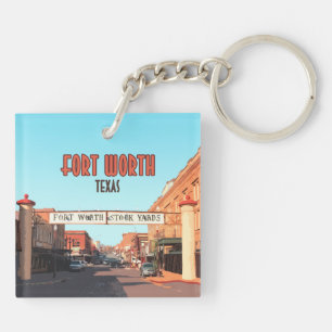 Porte-clés Fort Worth Texas Stock Yards Vintage